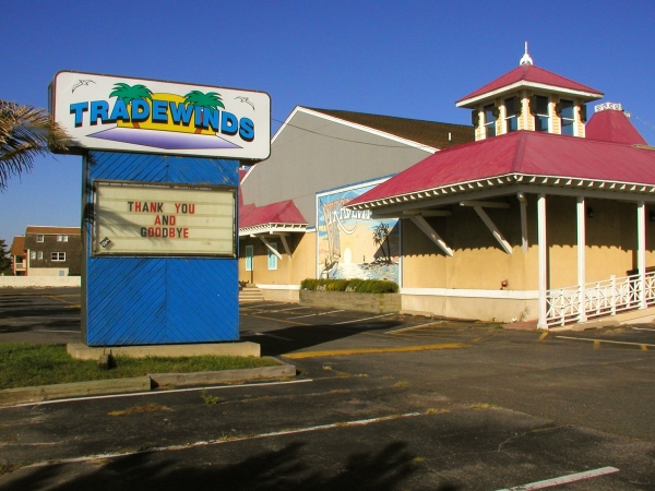 Tradewinds night club in Sea Bright, now demolished.